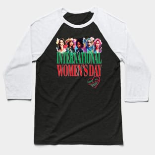 International Women's Day Girls Rule The World Peace Equity Baseball T-Shirt